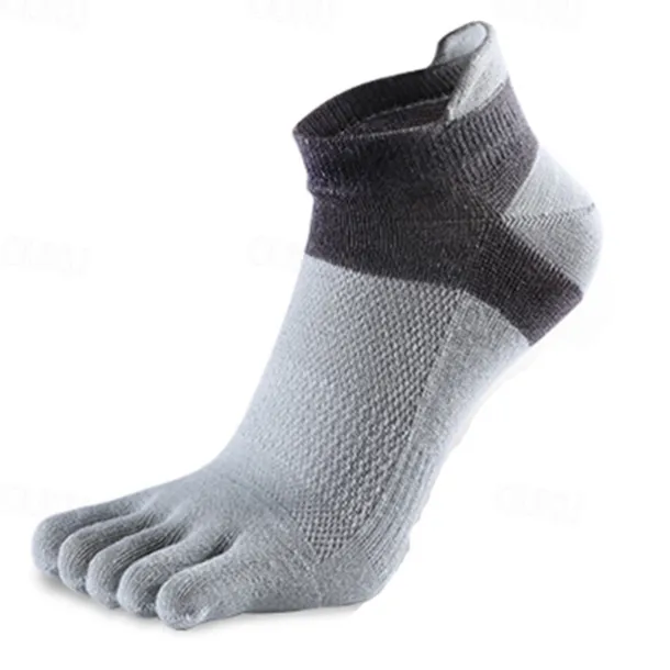 Men's 3 Pairs Ankle Socks Toe Socks Low Cut Socks Black White Color Color Block Daily Wear Vacation Weekend Mesh Medium Summer Spring & Fall Stylish Casual