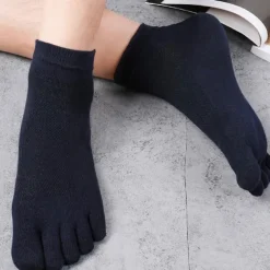 Men's 3 Pairs Ankle Socks Toe Socks Low Cut Socks Black White Color Plain Daily Wear Vacation Weekend Mesh Medium Summer Spring & Fall Stylish Casual