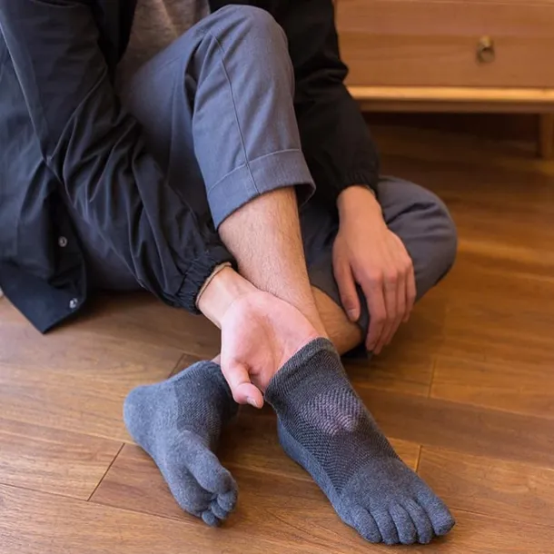 Men's 3 Pairs Ankle Socks Toe Socks Low Cut Socks Black White Color Plain Daily Wear Vacation Weekend Mesh Medium Summer Spring & Fall Stylish Casual