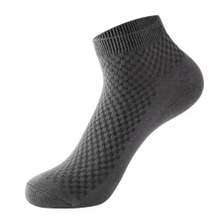 Men's 3 Pairs Crew Socks Low Cut Socks Black Light Grey Color Plain Casual Daily Basic Medium Summer Spring Fall Breathable