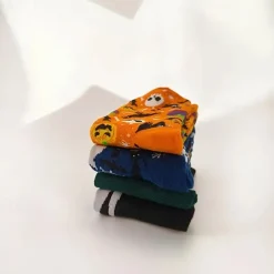 Men's 4 Pairs Multi Packs Socks Crew Socks Casual Socks Halloween Socks Rainbow Color Pumpkin Halloween Bat Sports & Outdoor Daily Vacation Basic Medium Fall & Winter Fashion Casual