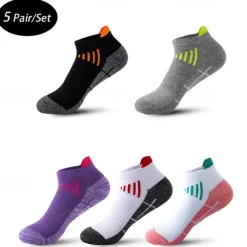 Men's 5 Pairs Multi Packs Socks Running Socks Casual Socks Black White Color Color Block Sports & Outdoor Daily Vacation Basic Thin Summer Spring Fashion Casual