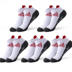Men's 5 Pairs Multi Packs Socks Running Socks Casual Socks Black White Color Color Block Sports & Outdoor Daily Vacation Basic Thin Summer Spring Fashion Casual