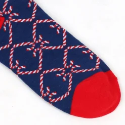 Men's 5 Pairs Multi Packs Socks Crew Socks Casual Socks Christmas Socks Red Navy Blue Color Christmas Tree Christmas Daily Vacation Medium Fall Winter Fashion Casual