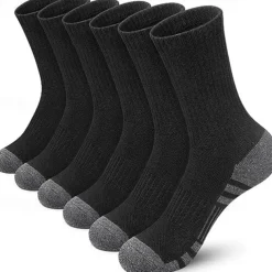 Men's 6 Pairs Multi Packs Socks Running Socks Casual Socks Black+White+Gray Black Color Color Block Sports & Outdoor Daily Vacation Basic Medium Spring Fall Fashion Casual