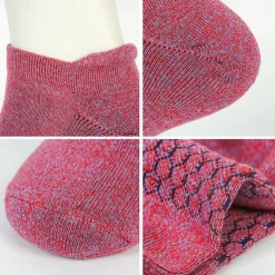 Men's 5 Pairs Multi Packs Socks Ankle Socks Low Cut Socks Casual Socks Yellow Red Color Plain Sports & Outdoor Daily Vacation Basic Medium Spring Fall Fashion Casual