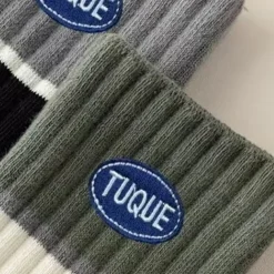 Men's 5 Pairs Multi Packs Socks Crew Socks Running Socks Casual Socks Rainbow Color Color Block Vacation Sports & Outdoor Daily Basic Warm Fall & Winter Fashion Casual