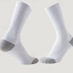 Men's 3 Pairs Multi Packs Socks Running Socks Long Socks White+White+Black Black Color Color Block Sports & Outdoor Daily Vacation Basic Medium Spring Fall Fashion Casual