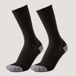 Men's 3 Pairs Multi Packs Socks Running Socks Long Socks White+White+Black Black Color Color Block Sports & Outdoor Daily Vacation Basic Medium Spring Fall Fashion Casual