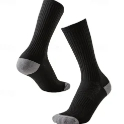 Men's 3 Pairs Multi Packs Socks Running Socks Long Socks White+White+Black Black Color Color Block Sports & Outdoor Daily Vacation Basic Medium Spring Fall Fashion Casual