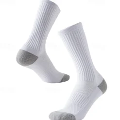 Men's 3 Pairs Multi Packs Socks Running Socks Long Socks White+White+Black Black Color Color Block Sports & Outdoor Daily Vacation Basic Medium Spring Fall Fashion Casual