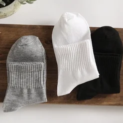 Men's 10 Pairs Multi Packs Socks Crew Socks Running Socks Casual Socks Black White Color Solid / Plain Color Sports & Outdoor Daily Vacation Basic Medium Spring Fall Fashion Casual