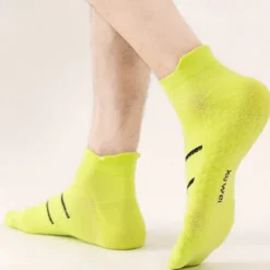 Men's 5 Pairs Multi Packs Socks Running Socks Casual Socks Black White Color Plain Vacation Sports & Outdoor Daily Basic Medium Spring Fall Fashion Casual