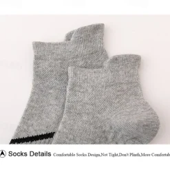 Men's 5 Pairs Multi Packs Socks Running Socks Casual Socks Black White Color Plain Vacation Sports & Outdoor Daily Basic Medium Spring Fall Fashion Casual