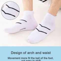 Men's 5 Pairs Multi Packs Socks Running Socks Casual Socks Black White Color Plain Vacation Sports & Outdoor Daily Basic Medium Spring Fall Fashion Casual