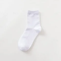 Men's 5 Pairs Multi Packs Socks Crew Socks Running Socks Casual Socks Black White Color Solid / Plain Color Sports & Outdoor Daily Vacation Basic Medium Spring Fall Fashion Casual