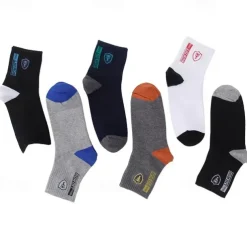 Men's 10 Pairs Multi Packs Socks Crew Socks Running Socks Casual Socks Rainbow Color Color Block Sports & Outdoor Daily Vacation Basic Medium Spring Fall Fashion Casual
