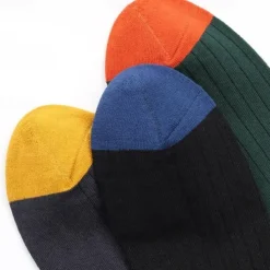 Men's 5 Pairs Multi Packs Socks Crew Socks Running Socks Casual Socks Rainbow Color Color Block Vacation Sports & Outdoor Daily Basic Medium Spring Fall Fashion Casual