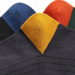 Men's 5 Pairs Multi Packs Socks Crew Socks Running Socks Casual Socks Rainbow Color Color Block Vacation Sports & Outdoor Daily Basic Medium Spring Fall Fashion Casual