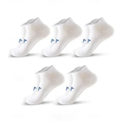 Men's 5 Pairs Socks Ankle Socks Sport Socks / Athletic Socks Low Cut Socks Black White Color Plain Casual Daily Basic Medium Summer Spring Fall Stylish Traditional / Classic