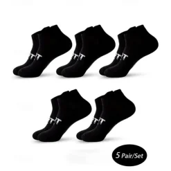Men's 5 Pairs Socks Ankle Socks Sport Socks / Athletic Socks Low Cut Socks Black White Color Plain Casual Daily Basic Medium Summer Spring Fall Stylish Traditional / Classic
