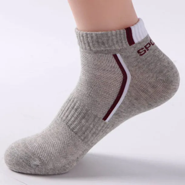 Men's 2 Pairs Socks Letter & Striped Print Ankle Socks Running Socks Color Block Fashionable Casual Daily Medium Spring, Summer, Fall, Winter Stylish Traditional Classic