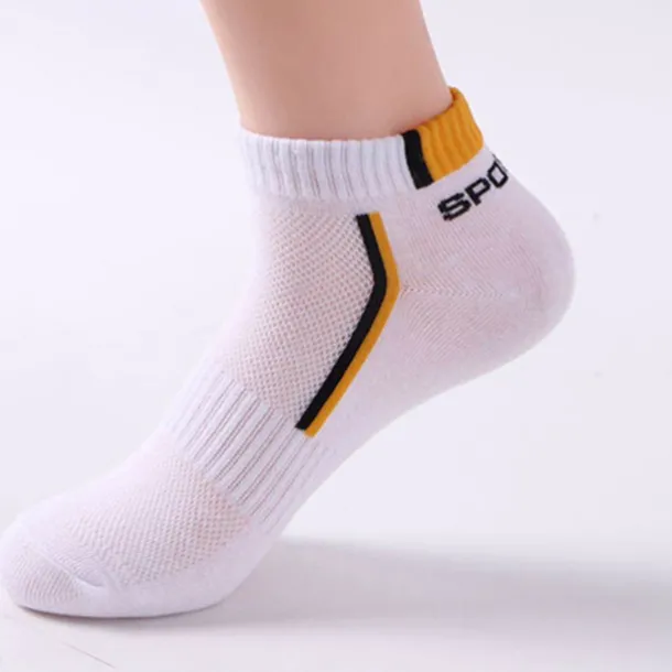 Men's 2 Pairs Socks Letter & Striped Print Ankle Socks Running Socks Color Block Fashionable Casual Daily Medium Spring, Summer, Fall, Winter Stylish Traditional Classic