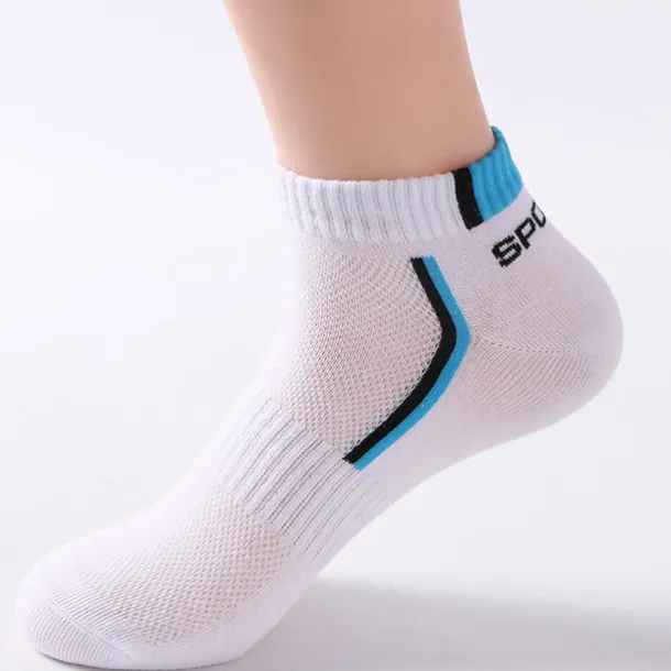 Men's 2 Pairs Socks Letter & Striped Print Ankle Socks Running Socks Color Block Fashionable Casual Daily Medium Spring, Summer, Fall, Winter Stylish Traditional Classic