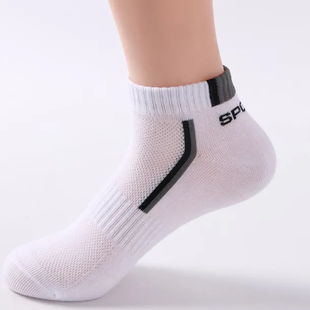 Men's 2 Pairs Socks Letter & Striped Print Ankle Socks Running Socks Color Block Fashionable Casual Daily Medium Spring, Summer, Fall, Winter Stylish Traditional Classic