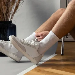 Men's 5 Pairs Socks Tennis Socks Crew Socks Black White Color Plain Outdoor Daily Holiday Medium Spring, Fall, Winter, Summer Stylish Classic