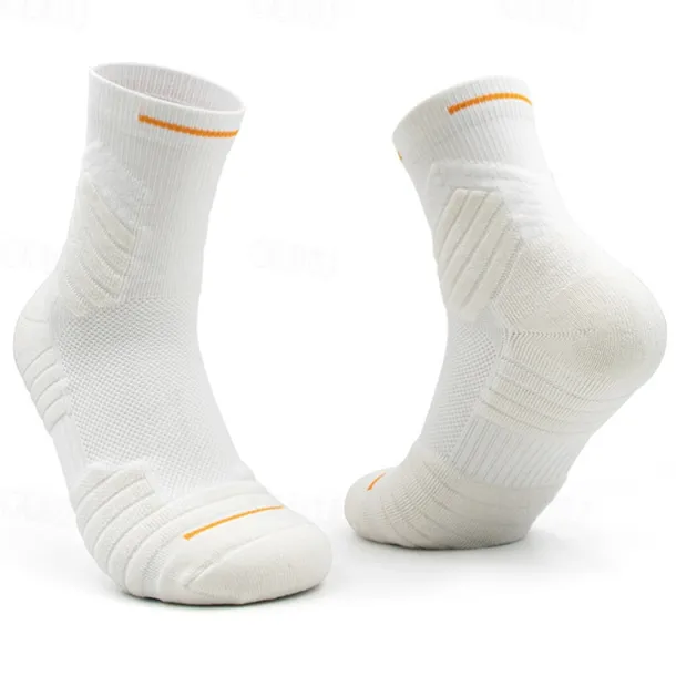 Men's 3 Pairs Sport Socks / Athletic Socks Crew Socks Black White Color Plain Casual Daily Medium Summer Spring Fall Stylish Traditional / Classic