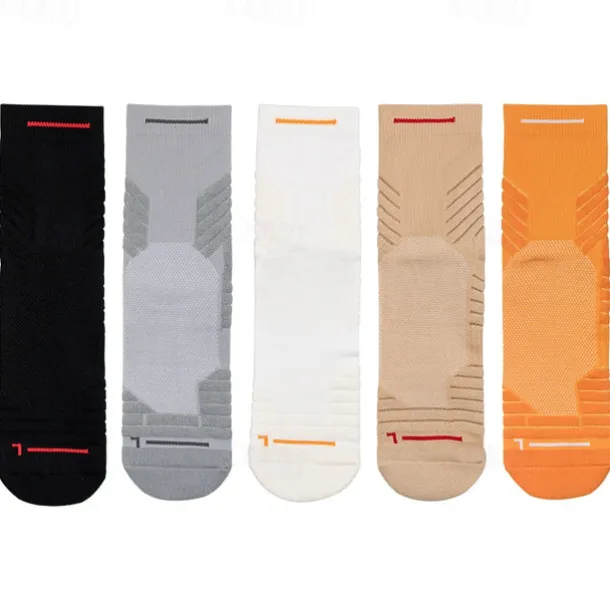Men's 3 Pairs Sport Socks / Athletic Socks Crew Socks Black White Color Plain Casual Daily Medium Summer Spring Fall Stylish Traditional / Classic