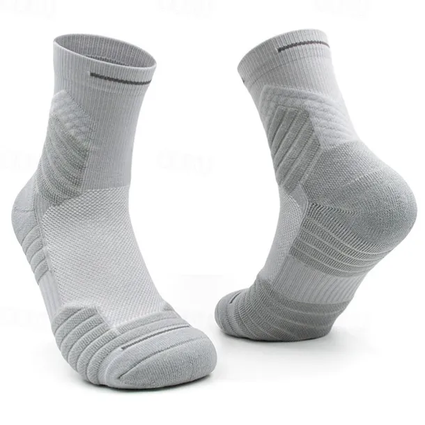Men's 3 Pairs Sport Socks / Athletic Socks Crew Socks Black White Color Plain Casual Daily Medium Summer Spring Fall Stylish Traditional / Classic