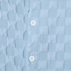 Men's 2 Piece Shirt Set Summer Set Matching Sets Casual Shirt Button Up Shirt Black White Light Green Blue Green Short Sleeve Plain Collar Vacation Daily Clothing Apparel Fashion Casual Comfortable