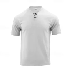 Men's 2 Piece Waffle Henley Shirt T-shirt Suits Tracksuit Short Sleeve Short Sleeves Short Pant Henley Summer Solid Color Drawing Gymnatics Casual 2 Piece Vacation Daily Wear Activewear Black White