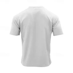 Men's 2 Piece Waffle Henley Shirt T-shirt Suits Tracksuit Short Sleeve Short Sleeves Short Pant Henley Summer Solid Color Drawing Gymnatics Casual 2 Piece Vacation Daily Wear Activewear Black White