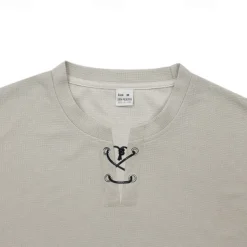 Men's 2 Piece Waffle Henley Shirt T-shirt Suits Tracksuit Short Sleeve Short Sleeves Short Pant Henley Summer Solid Color Drawing Gymnatics Casual 2 Piece Vacation Daily Wear Activewear Black White