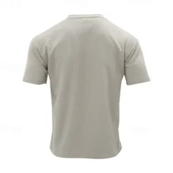 Men's 2 Piece Waffle Henley Shirt T-shirt Suits Tracksuit Short Sleeve Short Sleeves Short Pant Henley Summer Solid Color Drawing Gymnatics Casual 2 Piece Vacation Daily Wear Activewear Black White