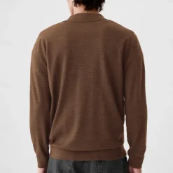 Men's 100% Wool Pullover Sweater Knit V Neck Solid Color Turndown Knitwear Elegant Outdoor Home Clothing Apparel Spring Fall Black Navy Blue S M L