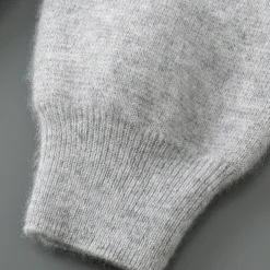 Men's 100% Wool Zip Sweater Solid Color Hooded Knitwear Elegant School Training Clothing Apparel Fall Winter Black White S M L XL