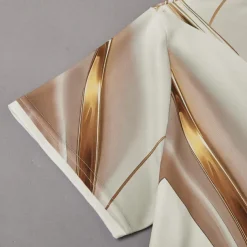 Men's Abstract Geometic Polo Short Sleeve Polo Shirts Lapel Business Casual Business Athleisure Daily Wear 3D Print Buttons Summer Yellow Pink Blue