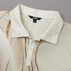 Men's Abstract Geometic Polo Short Sleeve Polo Shirts Lapel Business Casual Business Athleisure Daily Wear 3D Print Buttons Summer Yellow Pink Blue