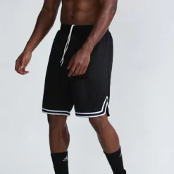 Men's Active Shorts Basketball Shorts Casual Shorts Pocket Drawstring Elastic Waist Plain Comfort Soft Casual Daily Holiday Sports Fashion Black White