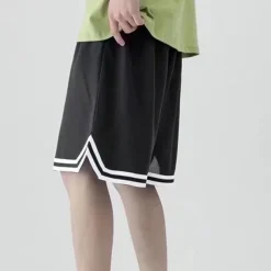 Men's Active Shorts Basketball Shorts Casual Shorts Pocket Drawstring Elastic Waist Plain Comfort Soft Casual Daily Holiday Sports Fashion Black White