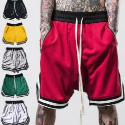 Men's Active Shorts Workout Shorts Basketball Shorts Running Shorts Pocket Drawstring Sporty Animal Cycling Breathable Short Sport Gym Sports & Outdoors Sporty Slim Black White Stretchy