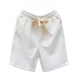 Men's Active Sweat Shorts Shorts Summer Shorts Drawstring Elastic Waist Straight Leg Plain Comfort Breathable Short Casual Daily Holiday Sports Fashion Black White Micro-elastic