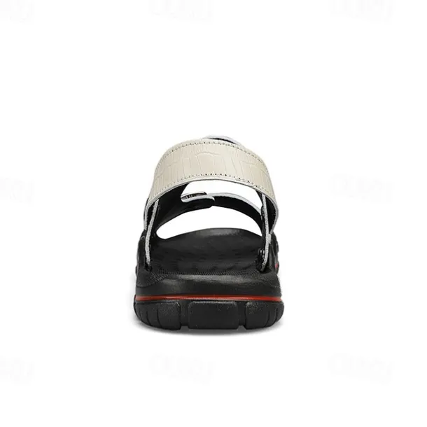 Men's Adjustable Buckle Strap Sandals – Stylish Crocodile-Pattern Design, Cushioned Sole, Durable Outdoor Summer Footwear for Casual and Travel Use