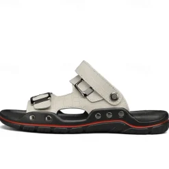 Men's Adjustable Buckle Strap Sandals – Stylish Crocodile-Pattern Design, Cushioned Sole, Durable Outdoor Summer Footwear for Casual and Travel Use