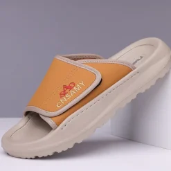 Men's Adjustable Slide Sandals - Comfortable Non-Slip Lightweight Casual Slippers for Indoor and Outdoor Use