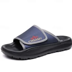 Men's Adjustable Slide Sandals - Comfortable Non-Slip Lightweight Casual Slippers for Indoor and Outdoor Use